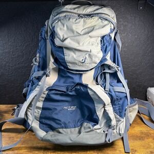 Deuter ACT Lite 65+10 Backpack Blue Grey Hiking Trekking Aircontact VariQuick